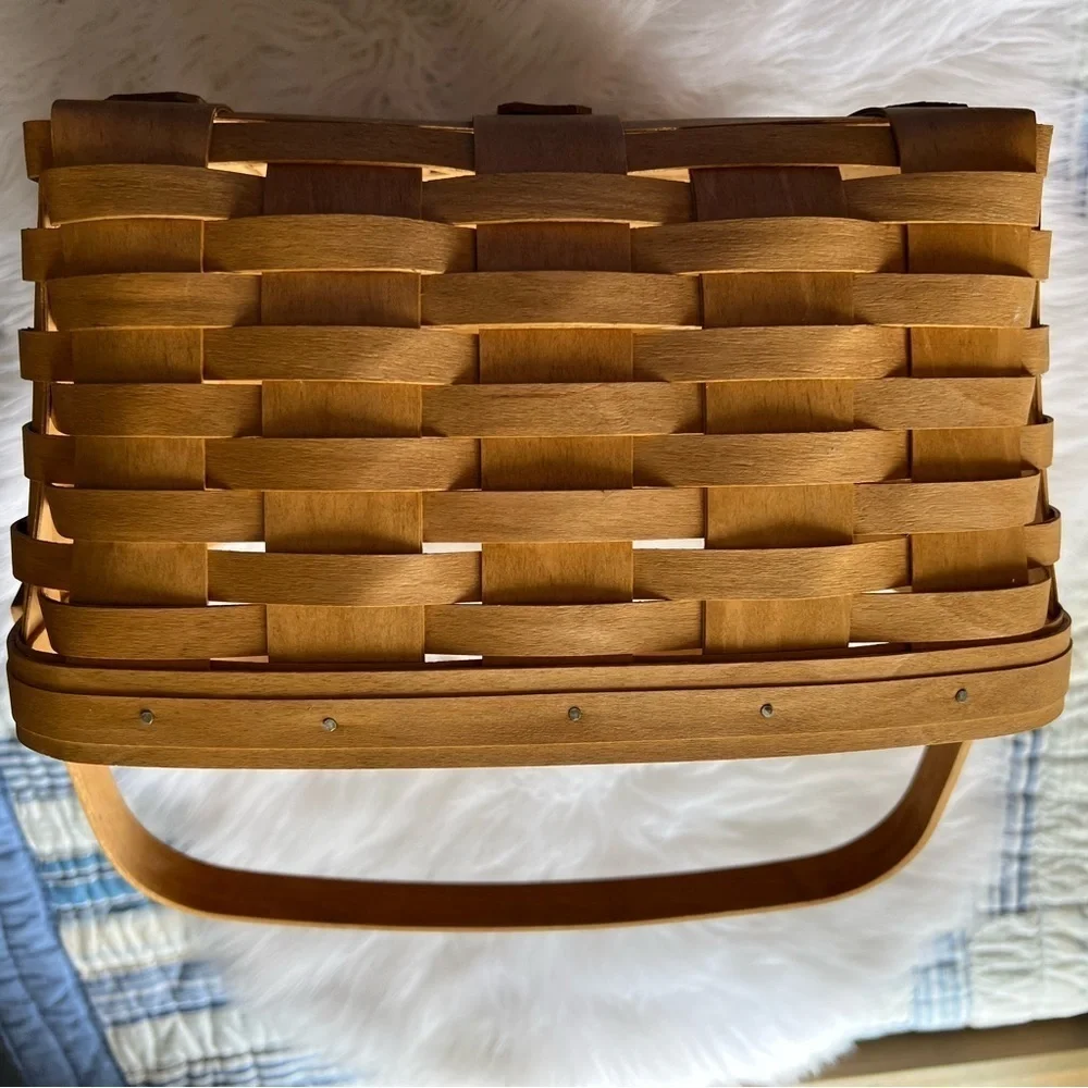 Longaberger Woven Handmade Basket 2003 Double Handle